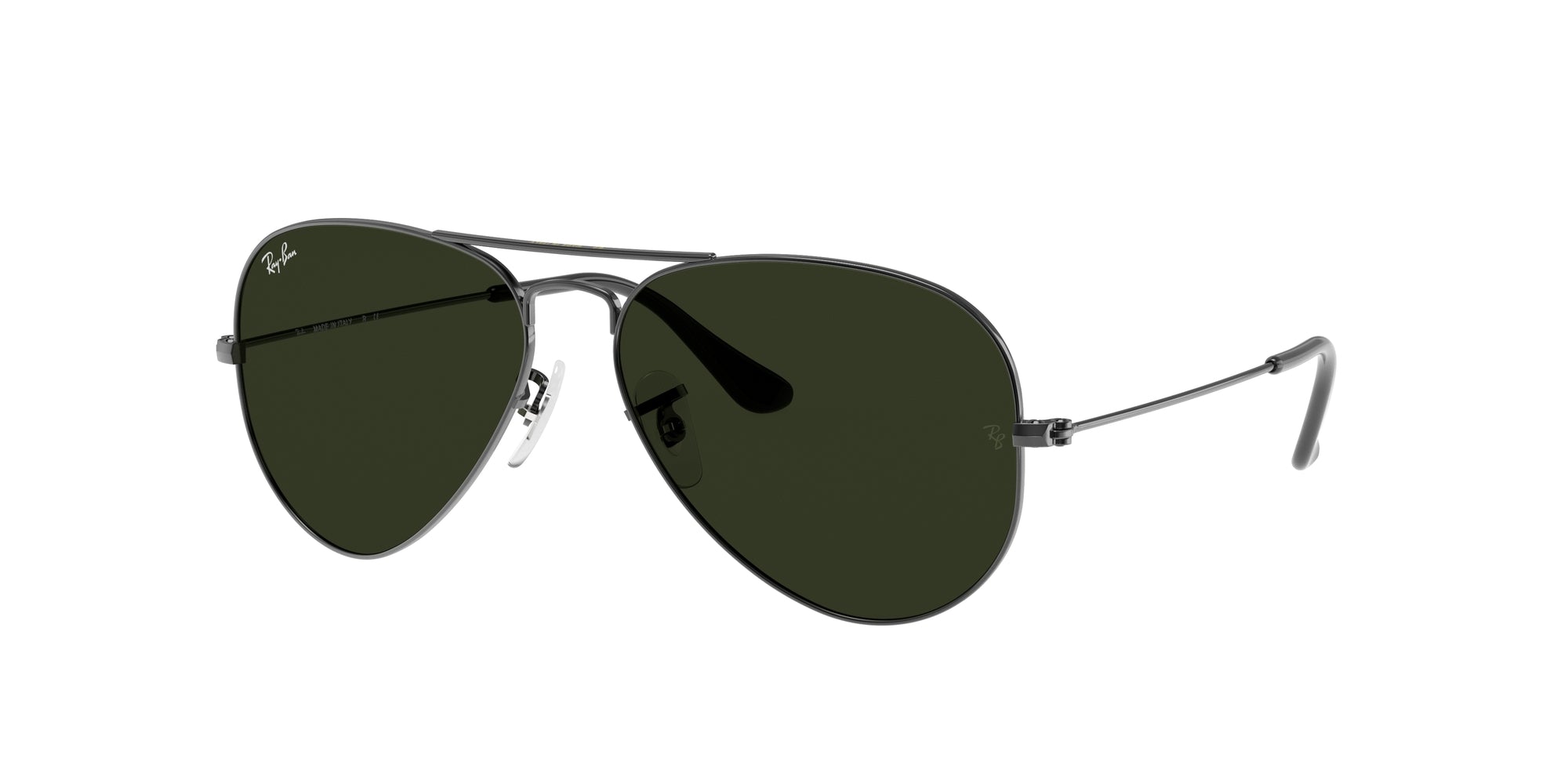 0805289601708 - Unisex RB3025 AVIATOR W0879 Gläser SONNENBRILLEN Metall Grau Grün G15 Pilot Normal