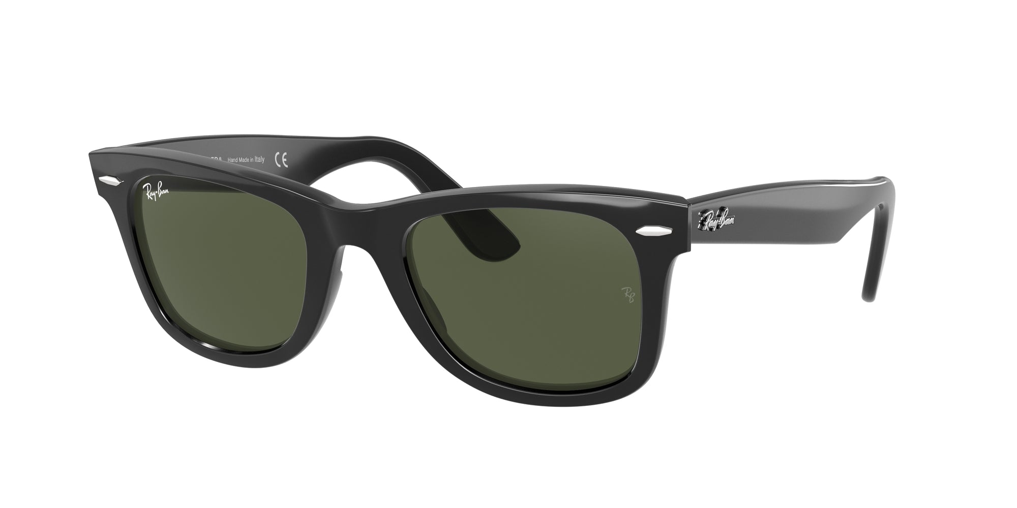 0805289749752 - Unisex RB2140F Wayfarer 901 Gläser SONNENBRILLEN Plastik Schwarz Grüne G15 Hocken Normale