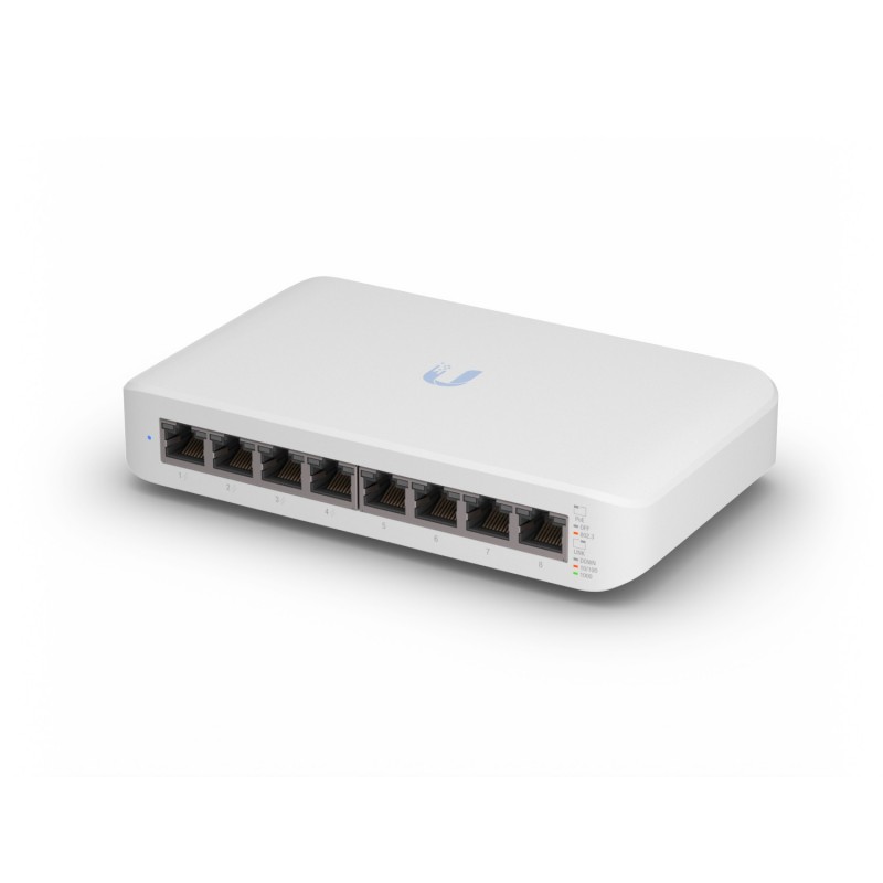 0810010071156 - UniFi Switch Lite USW-Lite-8-POE - Switch - managed - 8 x 10 100 1000 (4 PoE+) - Desktop wandmontierbar - PoE+ (52 W)