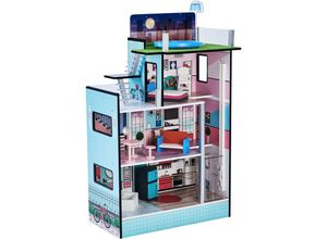 0810014810225 - Teamson Kids - Olivias Little World Stil Barcelona Dolls House Puppenhaus blau TD-13111D - Blau