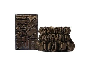 0810046984420 - Slipsilk - Back To Basics - Haargummis Aus Reiner Seide Für Dunkelbraunes Haar - -scrunchies Midi   Large Dark Brown