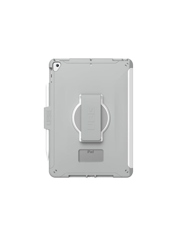 0810070369095 - UAG Rugged Case for iPad 102-in (9 8 Gen 2021 2020) w HS - Scout White Grey - Hintere Abdeckung für Tablet - Grau weiß - 102 - für Apple 102-inch iPad (7 Generation 8 Generation 9 Generation)