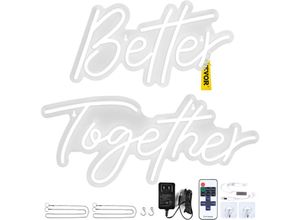 0810087876876 - Mophorn - vevor Neonlicht Schriftzug 32 w Better Together Leuchtreklame Schilder Better 432x23cm Together 61 x 254 cm Eingangsspannung 100-240