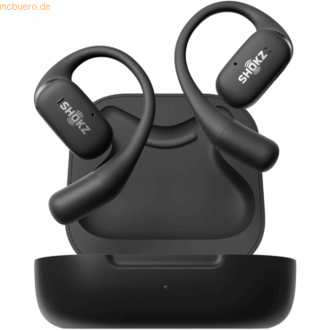 0810092675747 - Shokz OpenFit - True Wireless-Kopfhörer mit Mikrofon - offenes Ohr - über dem Ohr angebracht - Bluetooth - Schwarz