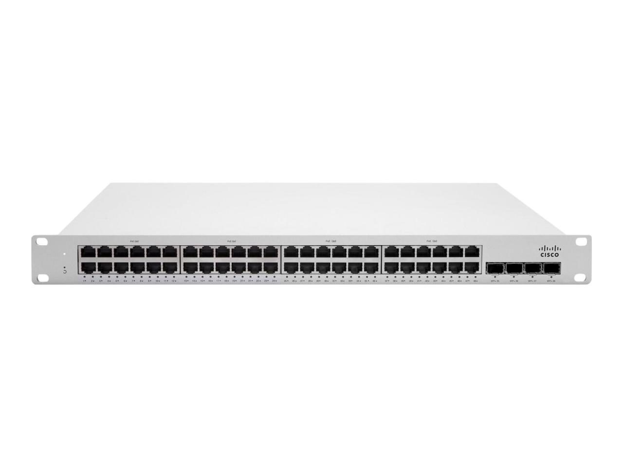 0810979012849 - Switch Meraki MS225 54-Port 1 10GbE 370W PoE managed