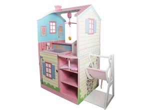 0812401016685 - Teamson Kids - Olivias Little World Wickelstation für Puppen mit Aufbewahrung – Puppenhaus Bunt - Rosa Weiß