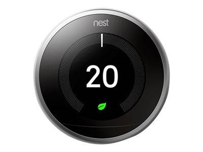 0813917021163 - Nest Learning Thermostat V3 Premium Steel