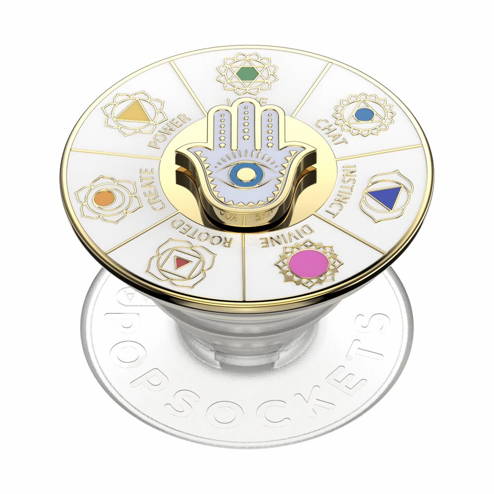 0815373028878 - Smartphone-Griff aus Emaille Spinner Chakras