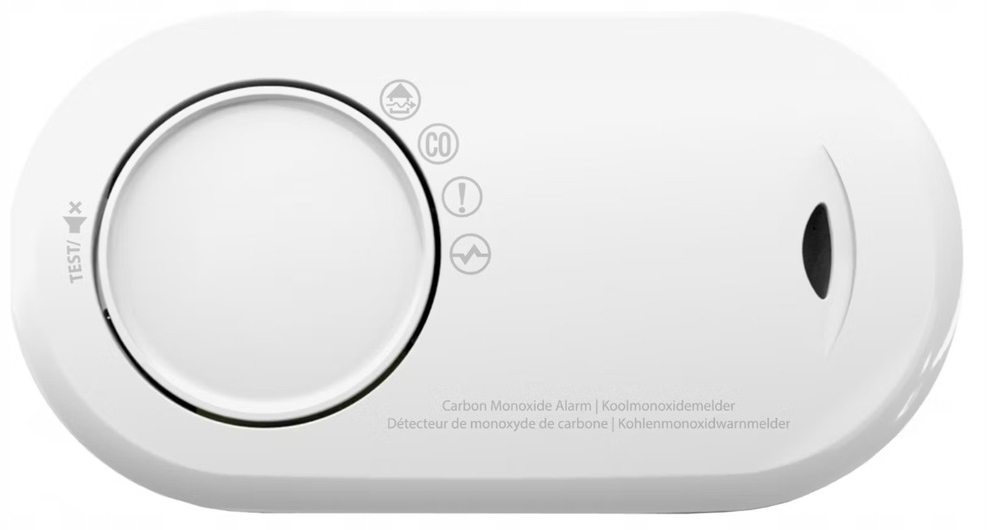 0816317005856 - 2x Angeleye Kohlenmonoxid-Detektor - Kompakt & Weiß - 125 x 65 x 35 cm - Lithium-Batterie 10 Jahre
