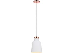 0816780024088 - Teamson Home - led Pendelleuchte Weiß Modern Hanging Ceiling Lighting VN-L00026-EU - Weiß Rotgold