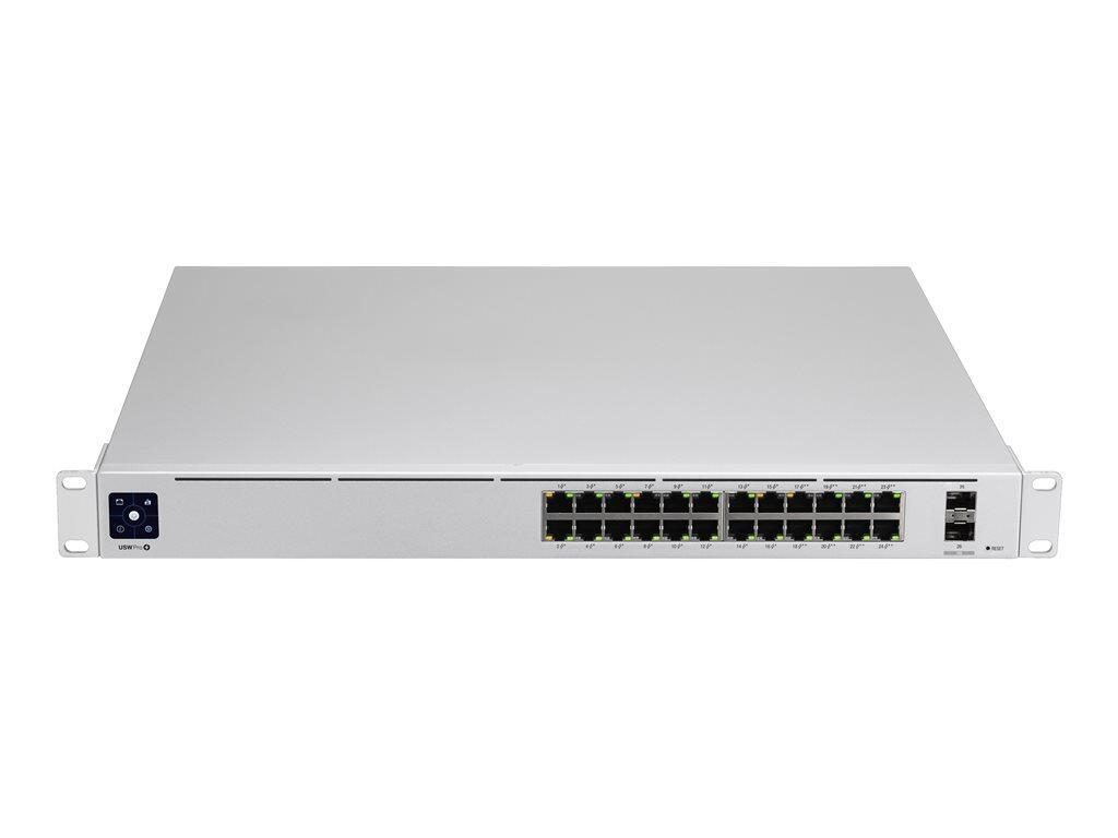 0817882027649 - UniFi Switch USW-Pro-24-POE - Switch - managed - 24 x 10 100 1000 (16 PoE+ 8 PoE++) + 2 x 10 Gigabit SFP+ (Uplink) - Desktop an Rack montierbar - PoE++ (400 W)