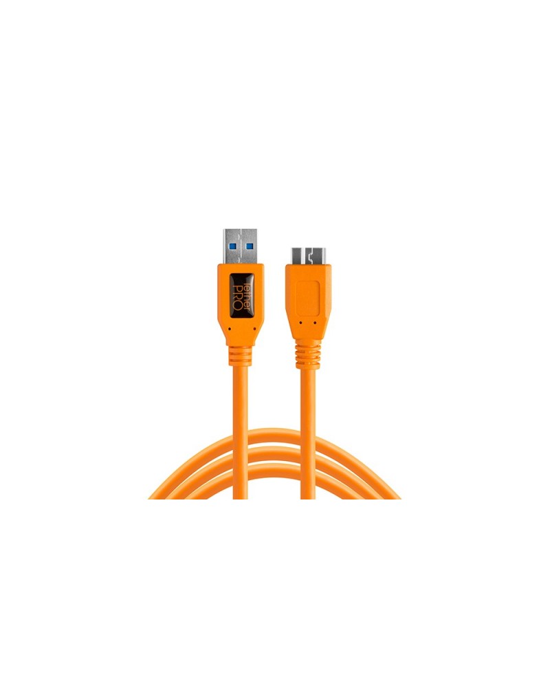 0818307010147 - Tether Tools - TetherPro - Hochgeschwindigkeits-USB 30 Micro-B-Kabel 46 m hohe Sichtbarkeit Orange