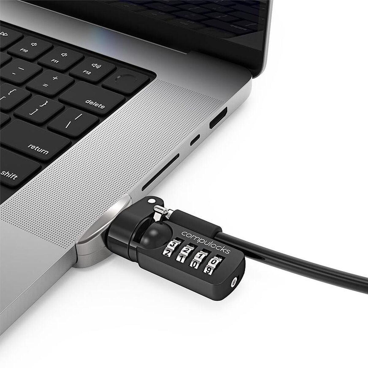 0819472024373 - MacBook Pro 16 M1 & M2 Lock Adapter with Combination Lock - Sicherheitsschlossadapter - mit Kombinationsschloss - für Apple MacBook Pro 16 (Late 2021) 0819472024373 - MacBook Pro 16 M1 & M2 Lock Adapter with Combination Lock - Sicherheitsschlossadapter - mit Kombinationsschloss - für Apple MacBook Pro 16 (Late 2021)