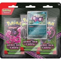 0820650459740 - Pokémon-TCG 3-Pack Blister Karmesin & Purpur – Nebel der Sagen Sammelkarten