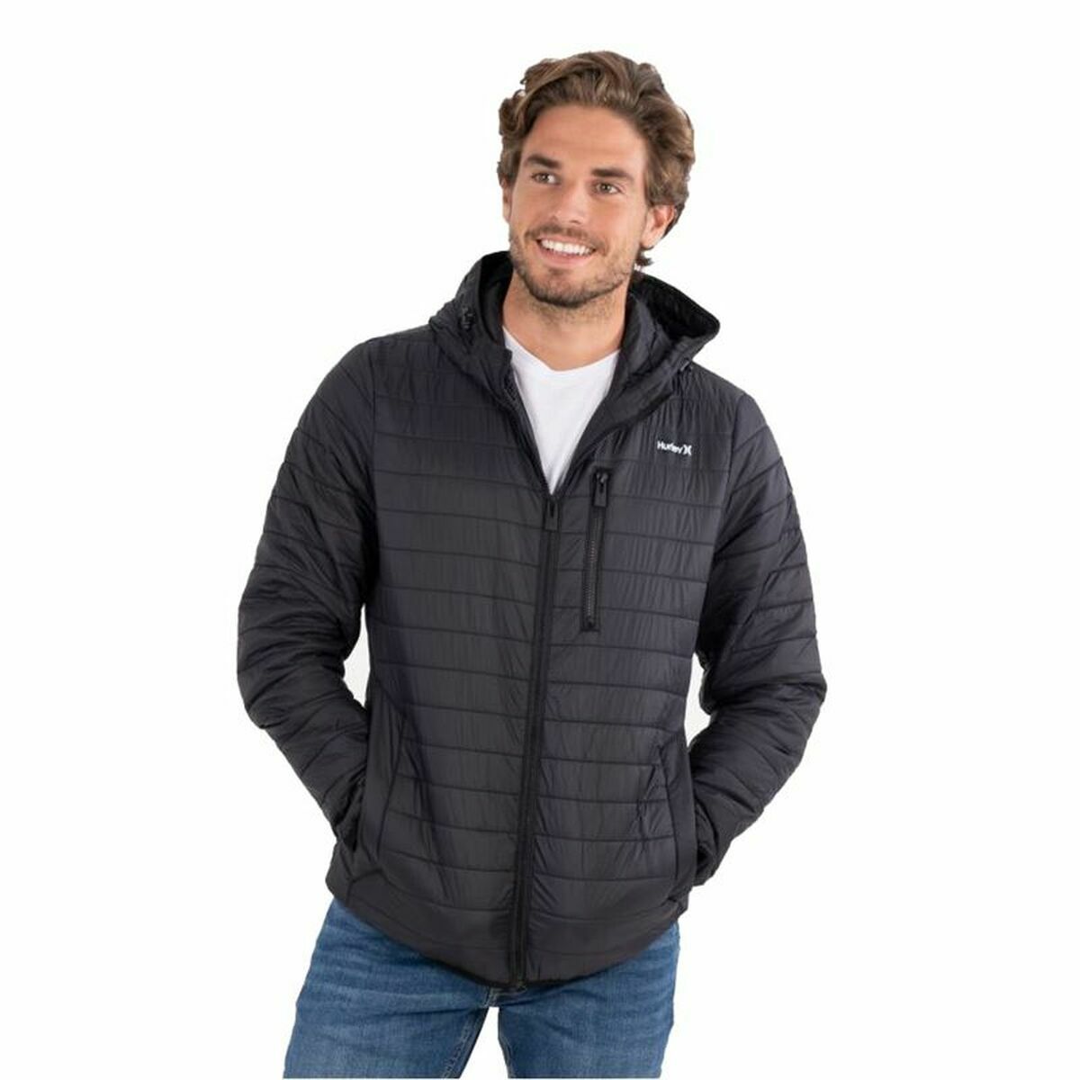0821503767043 - Sportjackefür Herren Hurley  Balsam Quilted Packable Schwarz
