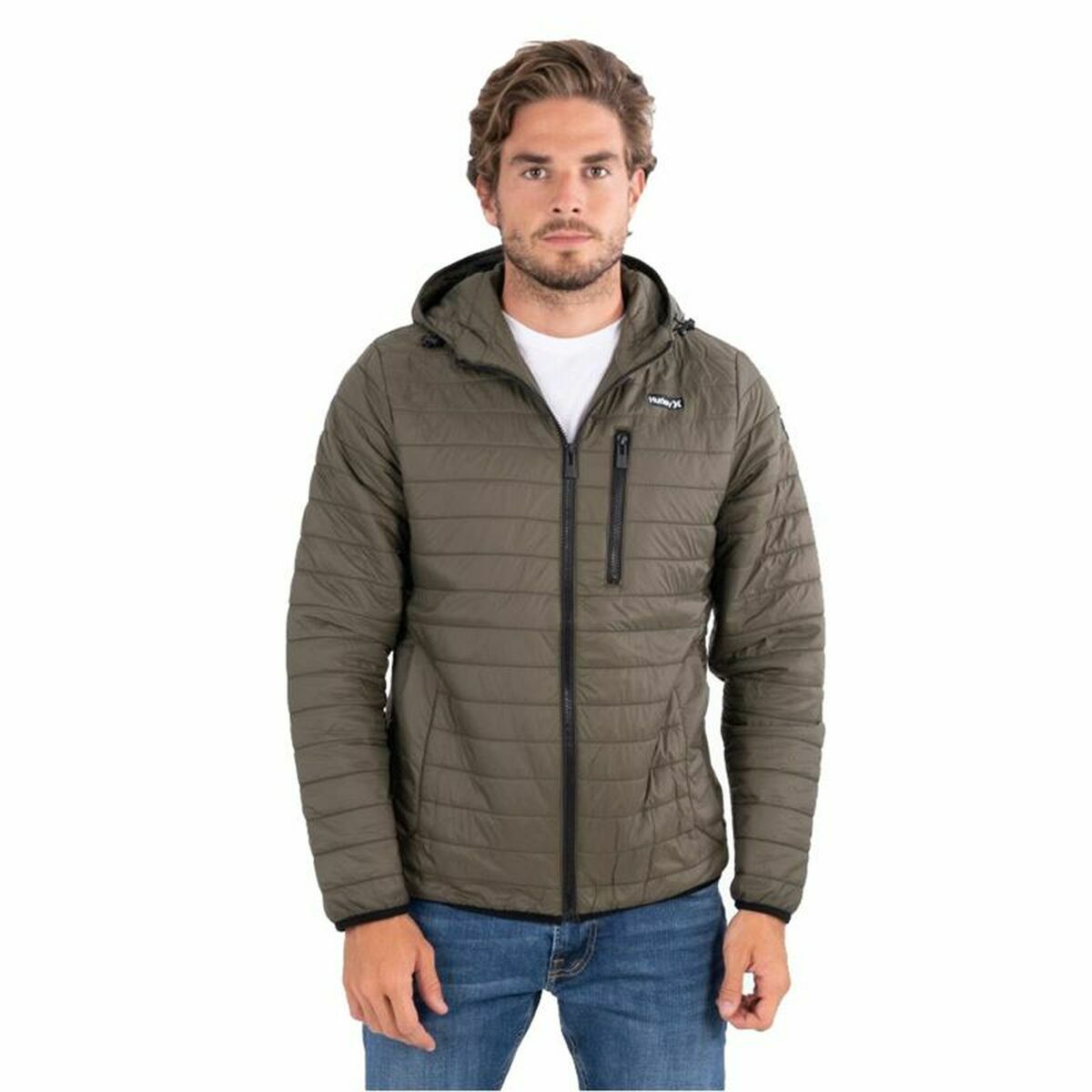0821503767289 - Sportjackefür Herren Hurley  Balsam Quilted Packable grün