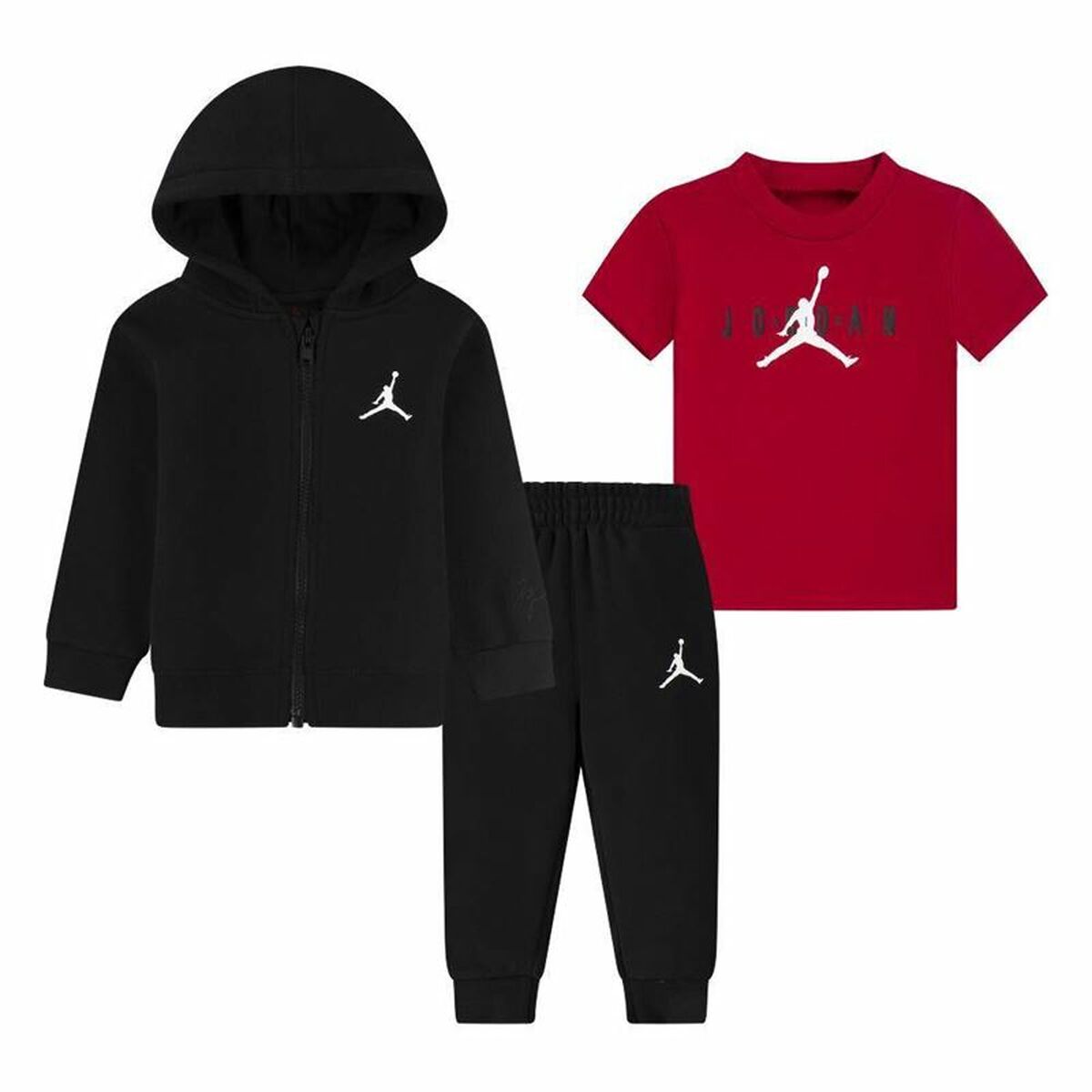 0825664979161 - Baby-Sportset Essentials Fleeze Box Schwarz Rot