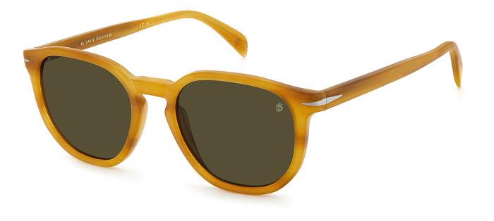 0827886011957 - Herren DB 1099 S C9B QT Gläser SONNENBRILLEN Acetat Havanna Miele Grün Quadratisch