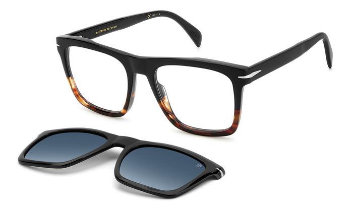 0827886011995 - Herren DB 7000 CS 37N Z7 Gläser SONNENBRILLEN Acetat Schwarzhorn Blau Quadratisch Polarisiert Schattiert