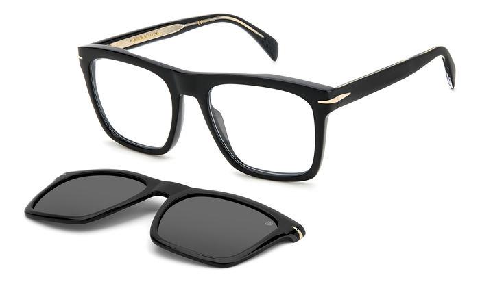 0827886012008 - Herren DB 7000 CS 807 M9 Gläser SONNENBRILLEN Acetat Schwarz Grau Quadratisch Polarisiert