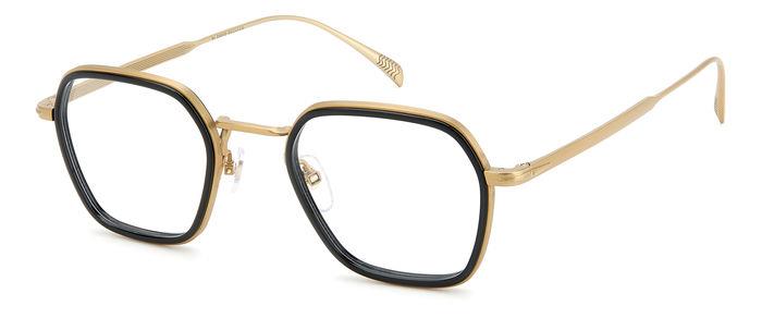 0827886031061 - Mann DB 1103 0nz Rahmen von BRILLEN Titan Undurchsichtiges Gold Schwarz  Geometrisch