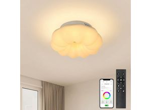 0831175476280 - Aiskdan - Dimmbare led Deckenleuchte für Schlafzimmer 35W - Kreativer Wolkenform-Licht 4500LM mit Fernbedienung App Einstellbare Farbtemperatur