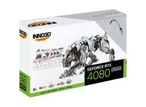 0835168003828 - INNO3D Grafikkarte GEFORCE RTX 4080 SUPER X3 OC WHITE Grafikkarten grau (weiß grau) Grafikkarten