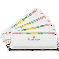 0840006625384 - Dominator Platinum RGB DDR4-3600 - 32GB - CL18 - Quad-Kanal (4 Stück) - Unterstützt Intel XMP - Weiß mit RGB