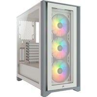 0840006626657 - CORSAIR PC-Gehäuse iCUE 4000X RGB Computergehäuse grau (weiß) Computer-Gehäuse