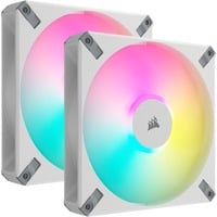 0840006662327 - iCUE AF140 RGB ELITE - White - 2-pack - Gehäuselüfter - 140 mm - Weiß mit RGB-Beleuchtung - 34 dBA