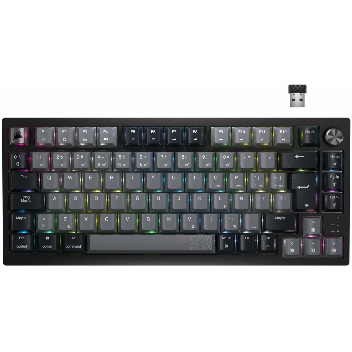 0840006667278 - Drahtloser Keyboard K65 plus schwarzer spanischer QWERTY