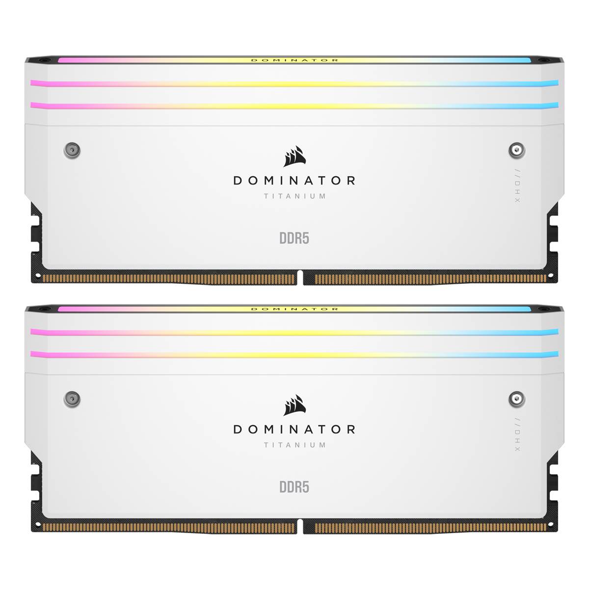 0840006674436 - Dominator Titanium DDR5-6000 - 64GB - CL30 - Dual Channel (2 Stück) - Unterstützt Intel XMP - Weiß mit RGB