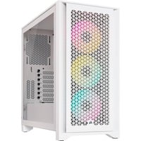 0840006694328 - CORSAIR PC-Gehäuse iCUE 4000D RGB Airflow Mid-Tower True White Computergehäuse weiß Computer-Gehäuse