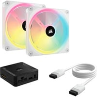 0840006698005 - iCUE LINK QX140 RGB Starter Kit - White - Gehäuselüfter - 140 mm - Weiß mit RGB-Beleuchtung - 37 dBA