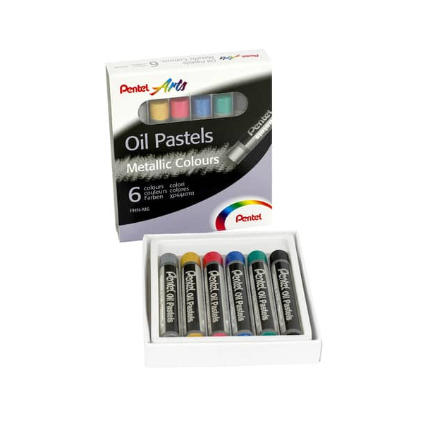 0840010402483 - Ölpastellkreide 6ST metallic sortiert 0840010402483 PENTEL