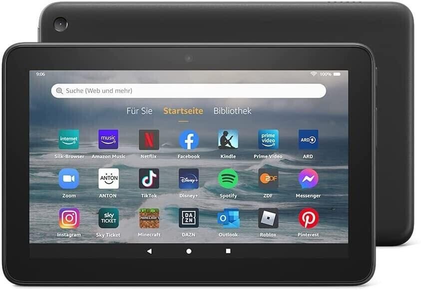 0840080593586 - Amazoncom Fire 7 - 12 Generation - Tablet - Fire OS - 32GB - 178 cm (7) IPS (1024 x 600) - microSD-Steckplatz - Schwarz - mit Werbung (B099HJKDPW)