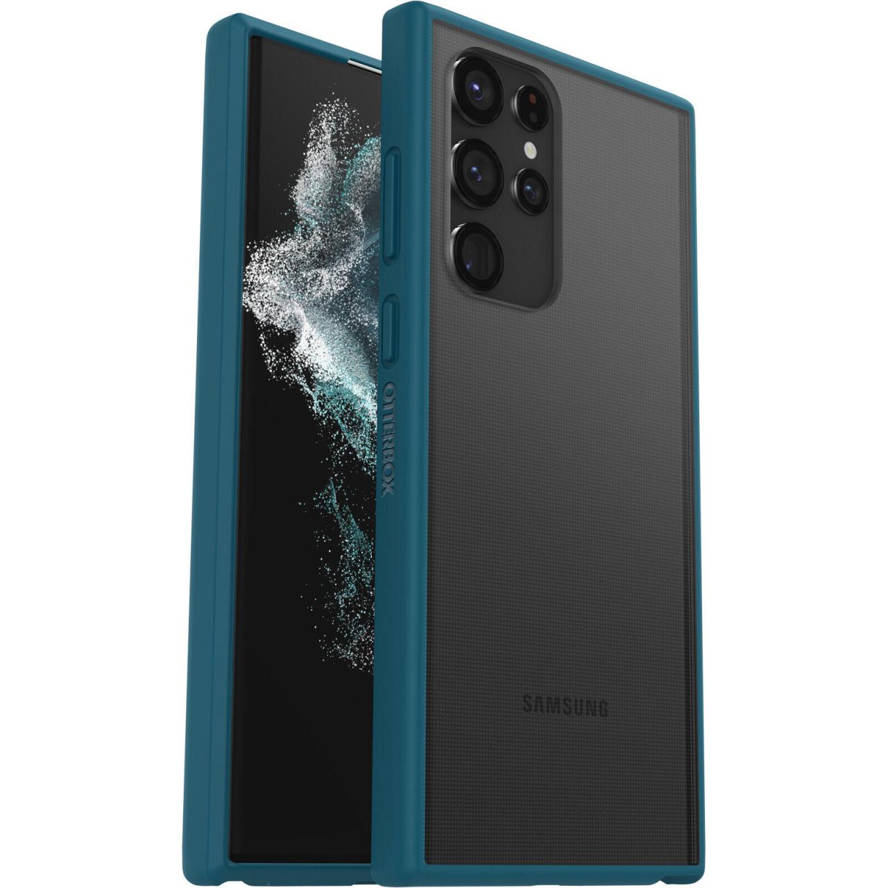 0840104297773 - React Series Schutzhülle für Samsung Galaxy S22 Ultra (Blau)