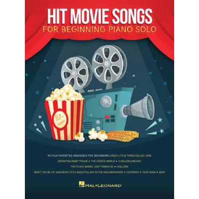 0840126913316 - Hit movie songs for beginning piano solo