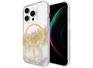 0840171729016 - CASEMATE Karat Marble MagSafe Backcover Apple iPhone 15 Pro Transparent Gold Glitzereffekt MagSafe kompatibel