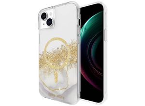 0840171729481 - CASEMATE Karat Marble MagSafe Backcover Apple iPhone 15 Plus Transparent Gold Glitzereffekt MagSafe kompatibel