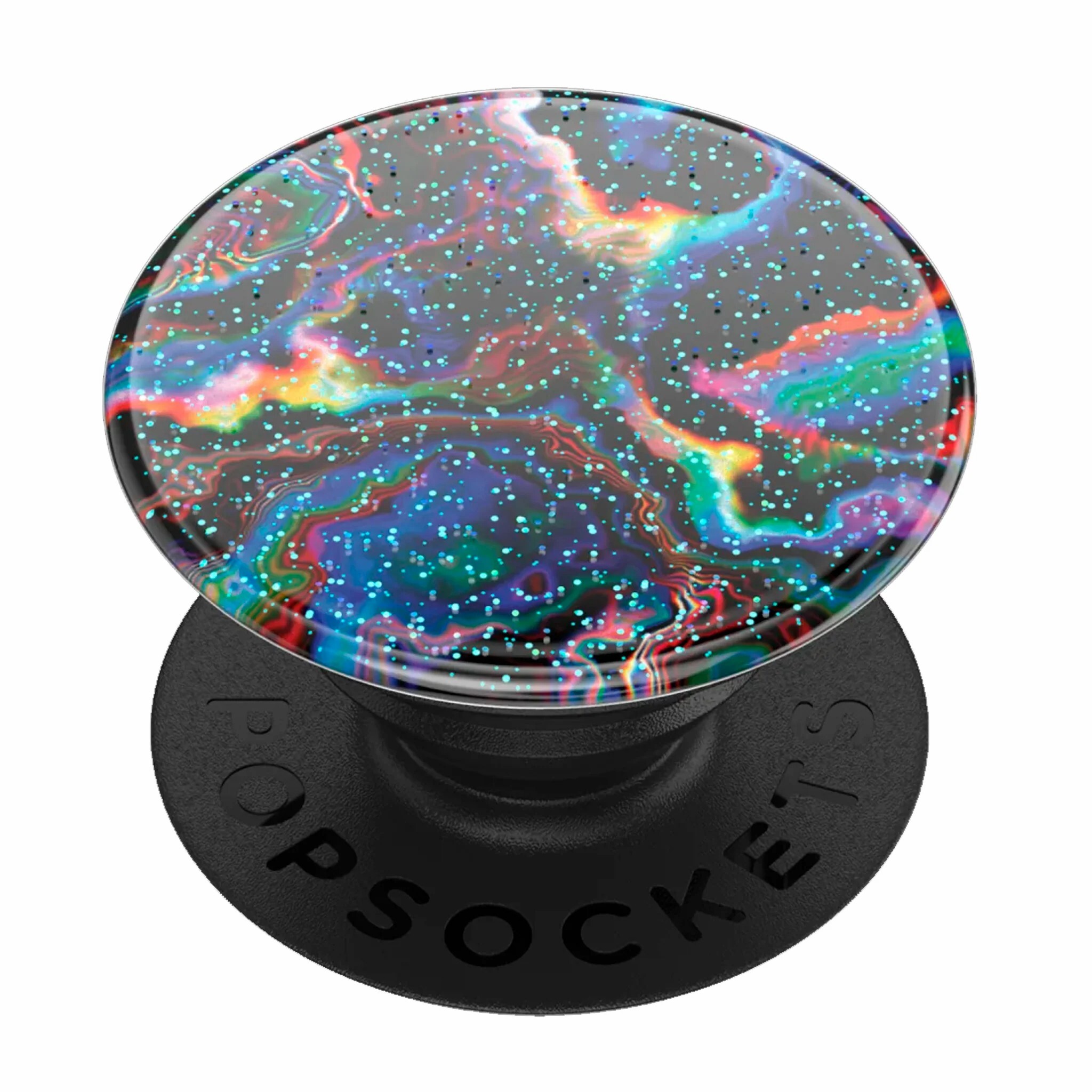 0840173723258 - PopSockets 2 Glitter Rainbow Void Phone Holder