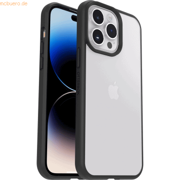 0840262385121 - React Series - Hintere Abdeckung für Mobiltelefon - antimikrobiell - Polycarbonat Kunstfaser - Black Crystal (transparent schwarz) - für Apple iPhone 14 Pro Max