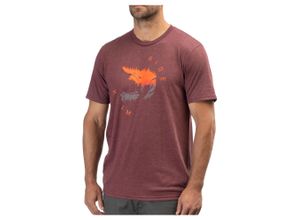 0840273745648 - T-Shirt Ride Tri-Blend Maroon Frost-Red Orange