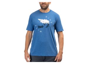 0840273745709 - T-Shirt Ride Tri-Blend Royal Frost-White