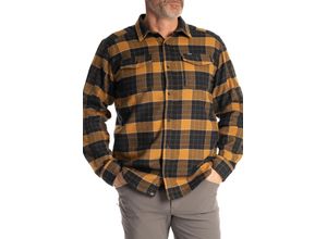 0840273788027 - Flanellhemd Owen Heavyweight Golden Brown-Black