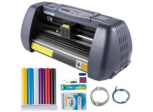 0840281503346 - Vevor - 375 mm Vinyl Schneideplotter Papiereinzug Folienplotter Drucker Vinyl Schneiden Set Unterstützt dm pl HP GL-Sprache Abdeckfolie zum Malen