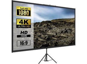 0840281527366 - Vevor - 169 Beamer Leinwand 4K hd Stativleinwand Projektionsfläche 200x113cm Präsentationswand 160-Grad-Betrachtungswinkel Leinwand 200-250cm