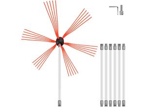 0840281561070 - Schornsteinbürste Nylon Kaminbürste Ofenrohrbürste 7 m Professionelle Armaturen Edelstahl mit flexiblen Nylonstangen Schornsteinfegerbesen - Vevor