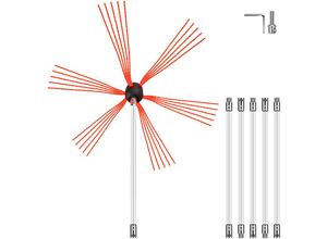 0840281561087 - VEVOR Schornsteinbürste Nylon Kaminbürste Ofenrohrbürste 6 M Professionelle Armaturen Edelstahl mit flexiblen Nylonstangen Schornsteinfegerbesen