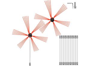 0840281563739 - Schornsteinbürste Nylon Kaminbürste Ofenrohrbürste 12 m Professionelle Armaturen Edelstahl mit flexiblen Nylonstangen Schornsteinfegerbesen - Vevor